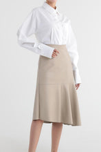 Load image into Gallery viewer, Cari Vegan Leather Midi Skirt