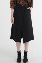 Load image into Gallery viewer, Mia Distressed Denim Skirt
